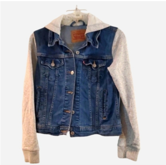 Levi's Hybrid Original Trucker Jacket Hoodie Sz S - Picture 1 of 13
